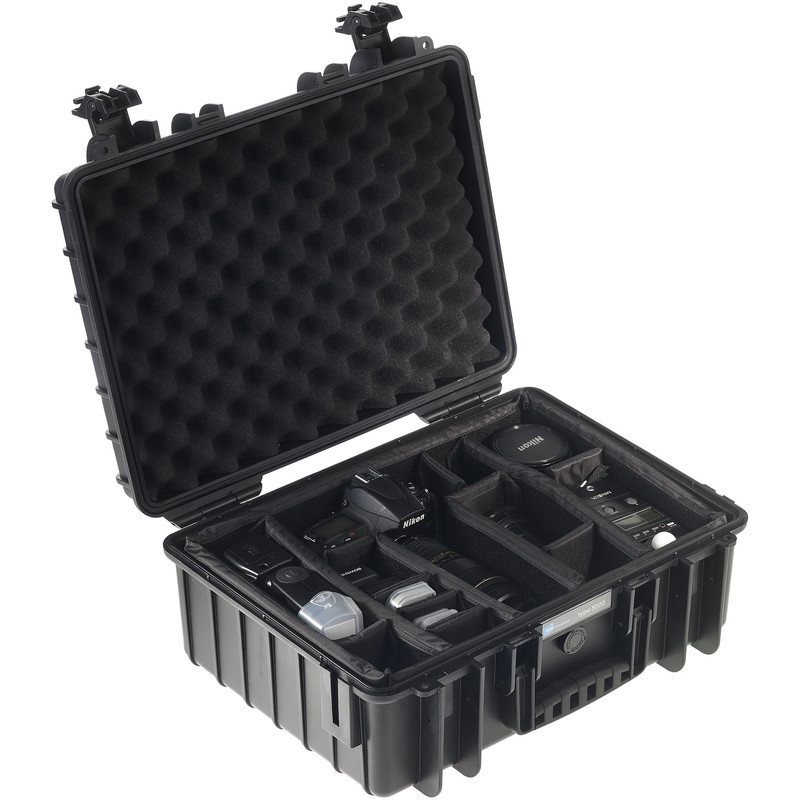 B+W Type 5000 case, black/compartment divisions