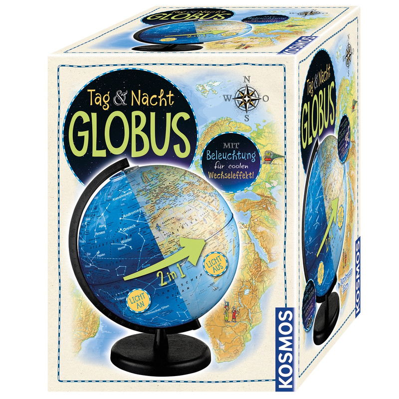 Kosmos Verlag Globos para crianças Tag und Nacht Globus 26cm