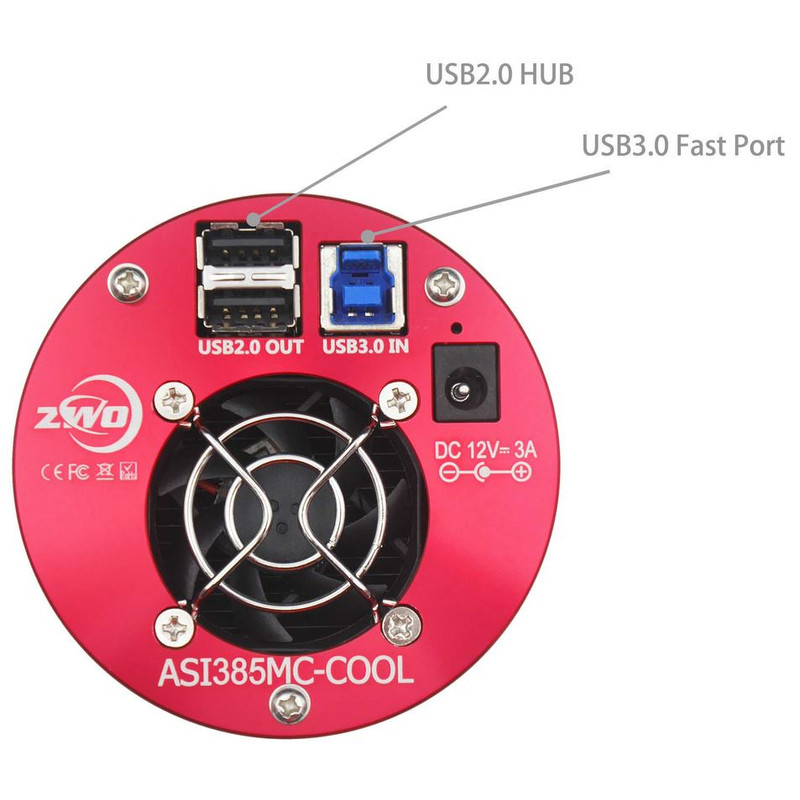 ZWO Câmera ASI 385 MC-Cool Color