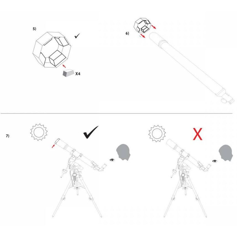 Explore Scientific Filtros solares Filtro solar Sun Catcher para Newtonianos de 150-160mm