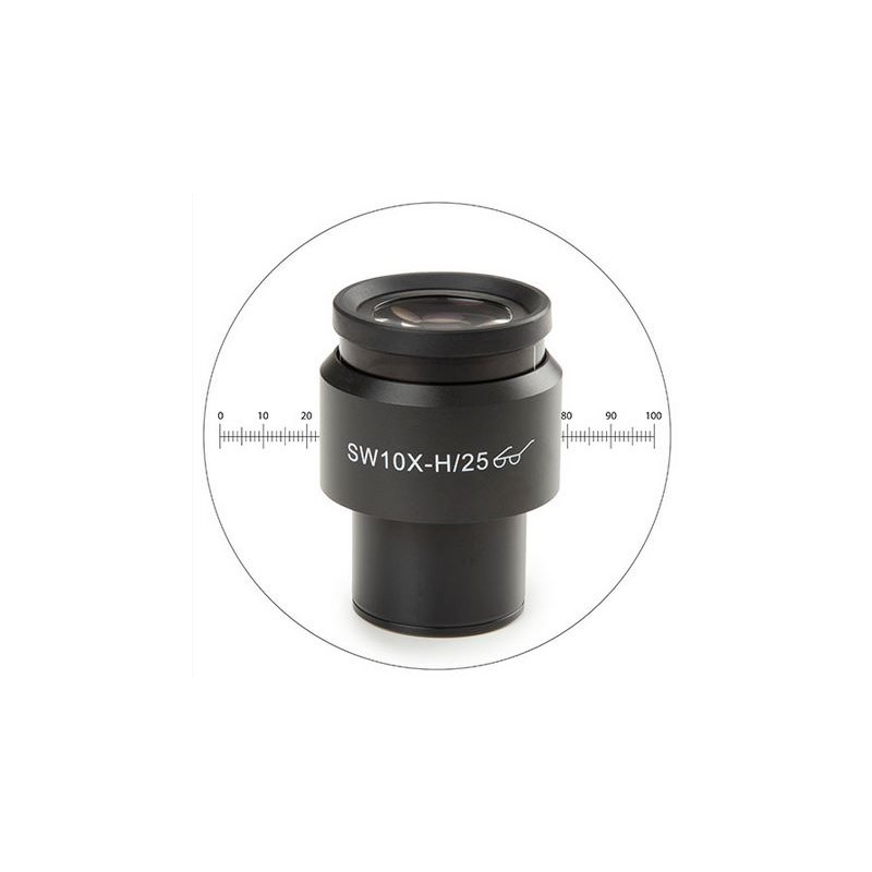 Euromex SWF 10x/25 mm, Ocular micrométrica com cruzeta, Ø 30 mm, DX.6010-M (Delphi-X)
