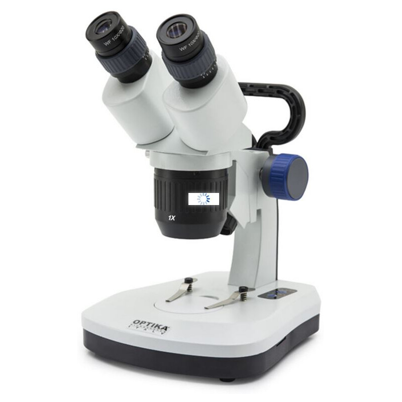 Optika Microscópio stéreo 10x, 30x, braço fixo, cabeça rotátil, SFX-52