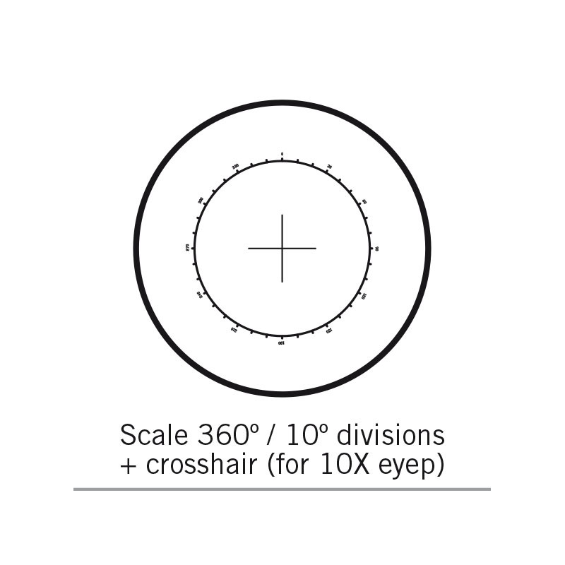 Motic Retículo 360°/10°, apenas f.10X, Ø 25mm (SMZ-161)