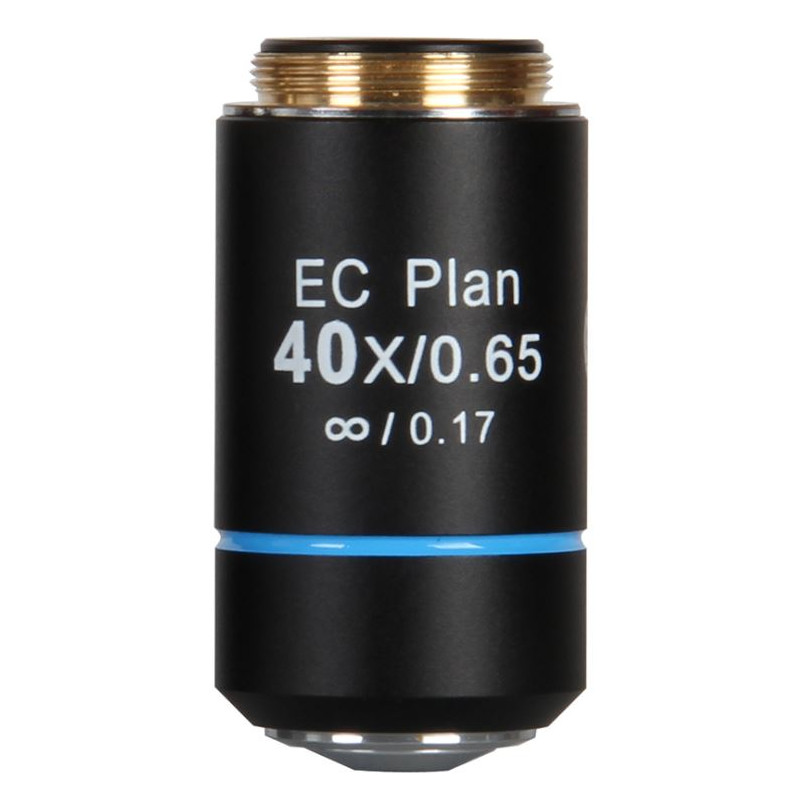 Motic objetivo EC PL, CCIS, plano, acro, 40x/0.65, S, u.i. 0.5mm