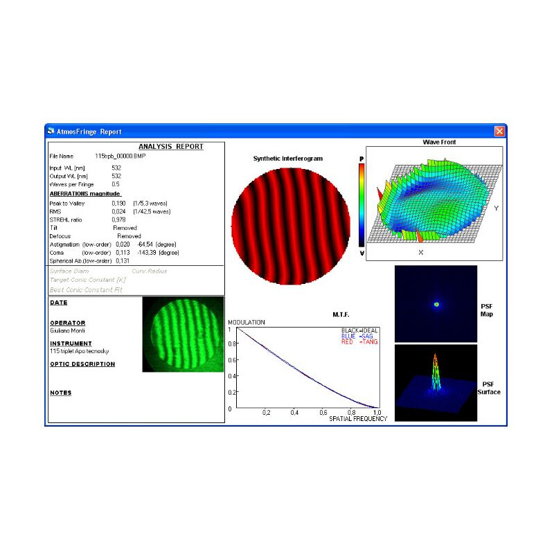 Tecnosky Refrator apocromático AP 115/800 V3 Triplet OTA