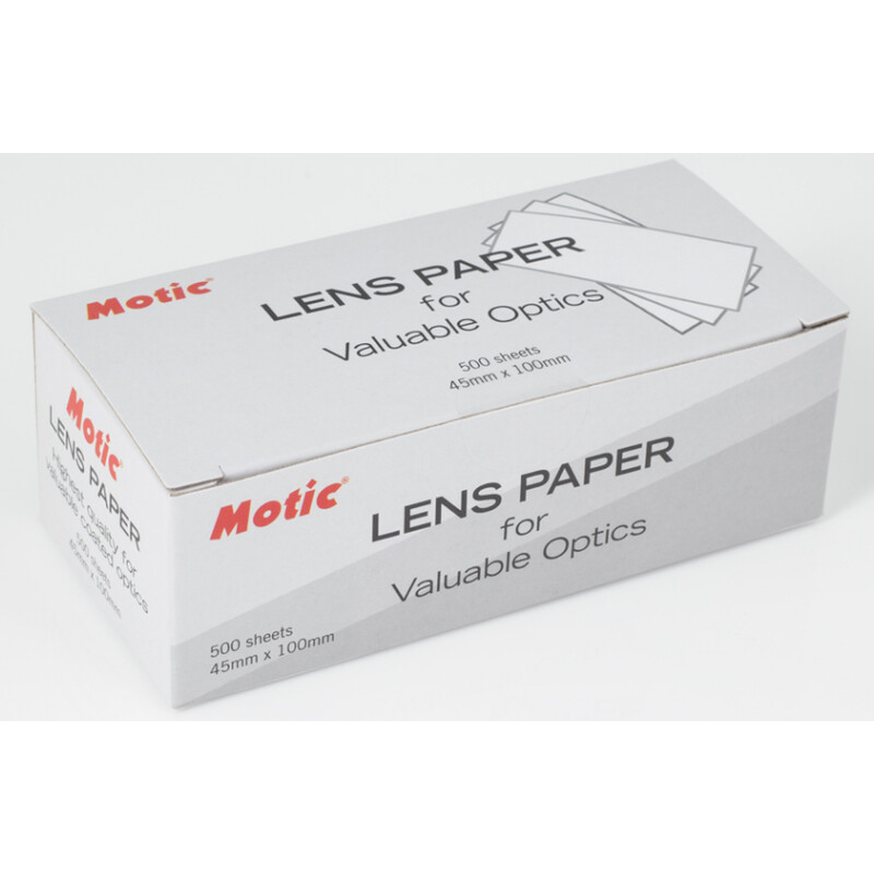 Motic Papel para limpeza de lentes (embalagem de 500)