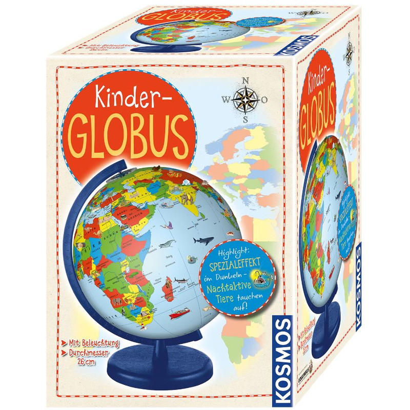 Kosmos Verlag Globo terrestre para crianças Descubra o seu mundo 26cm