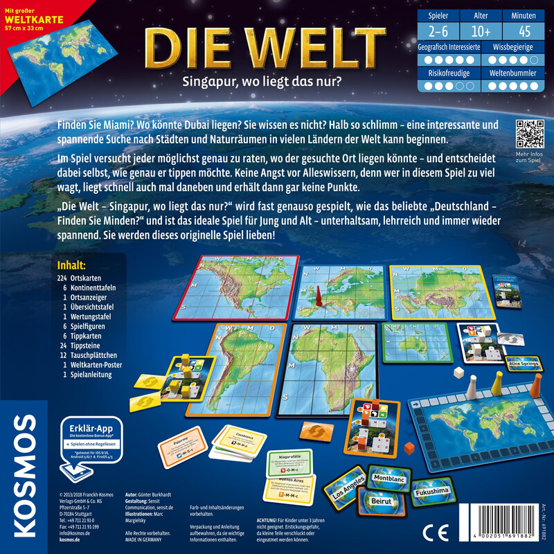 Kosmos Verlag Jogo O Mundo - Singapura, onde é que fica?
