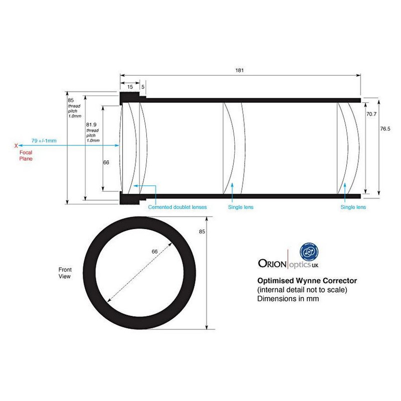 Orion Optics UK Telescópio N 200/760 AG8 Carbon Astrograph OTA