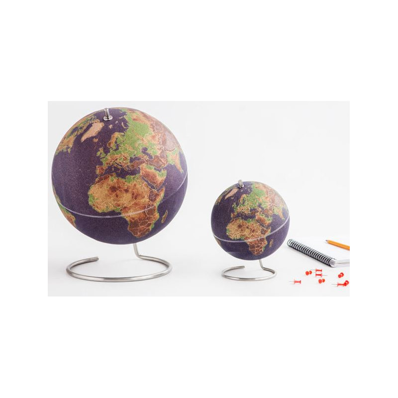 suck UK Mini-globo Coloured Cork globe 15cm for pinning