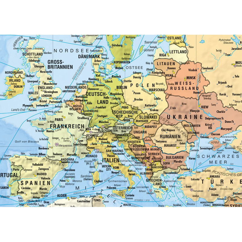 Bacher Verlag Mapa-mundo de viagens Lugares da minha vida pequeno incl. Neoballs