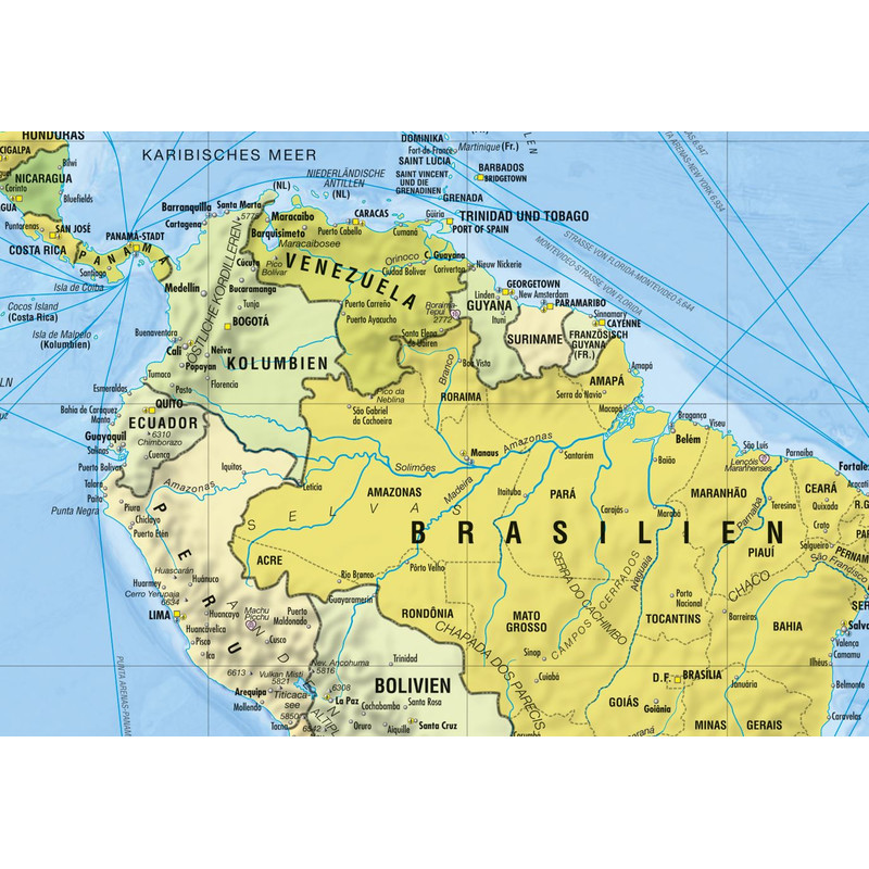 Bacher Verlag Mapa-mundo de viagens Lugares da minha vida pequeno incl. Neoballs