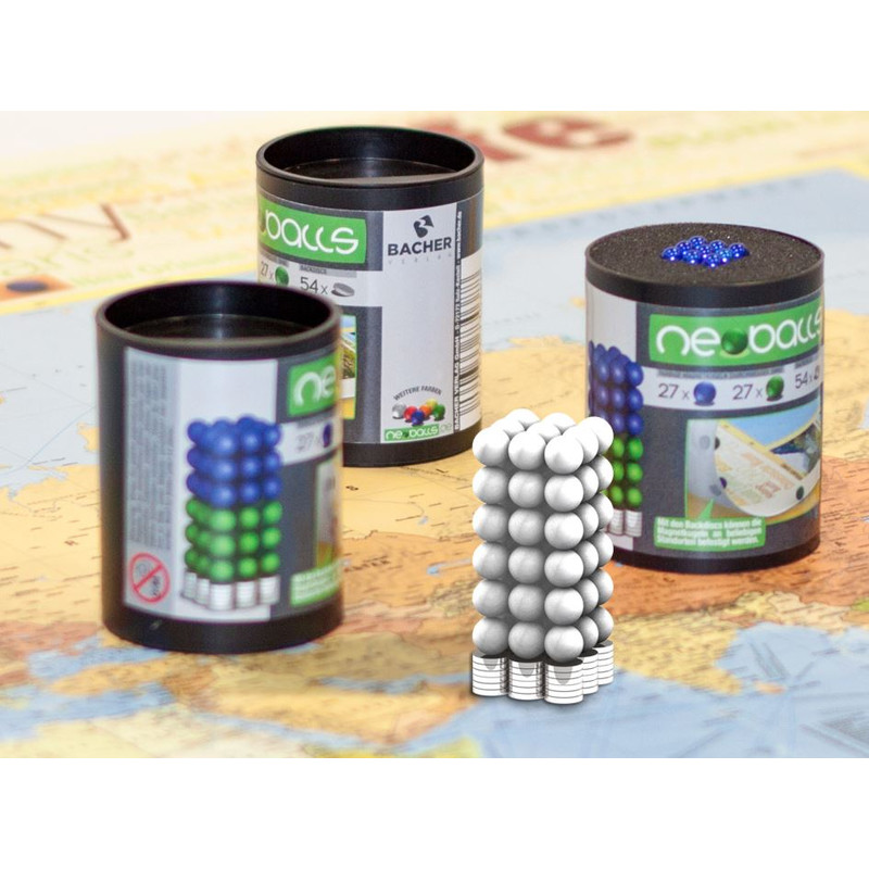 Bacher Verlag Conjunto de bolas magnéticas Neoballs 54 peças branco
