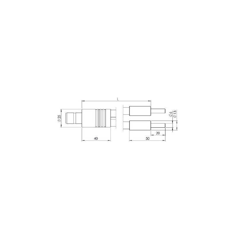 StarLight Opto-Electronics GLF2-1000-4.5, 2 braços, comprimento do braço 1000 mm, diâmetro ativo 4.5 mm