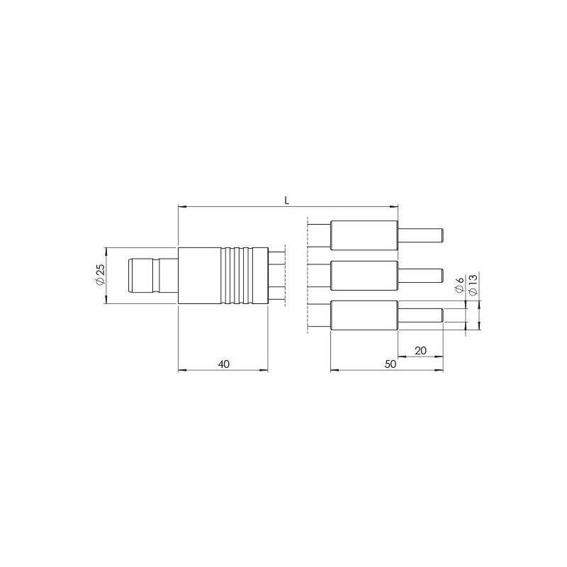StarLight Opto-Electronics GLF3-1600-4.5, 3 braços, comprimento do braço 1600 mm, diâmetro ativo 4,5 mm