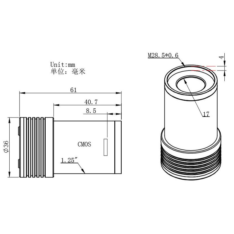 ZWO Câmera ASI 120MM Mini Mono