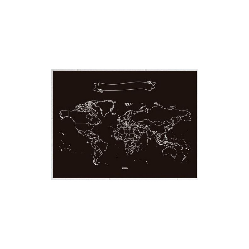 Miss Wood Mapa mundial Chalkboard XL