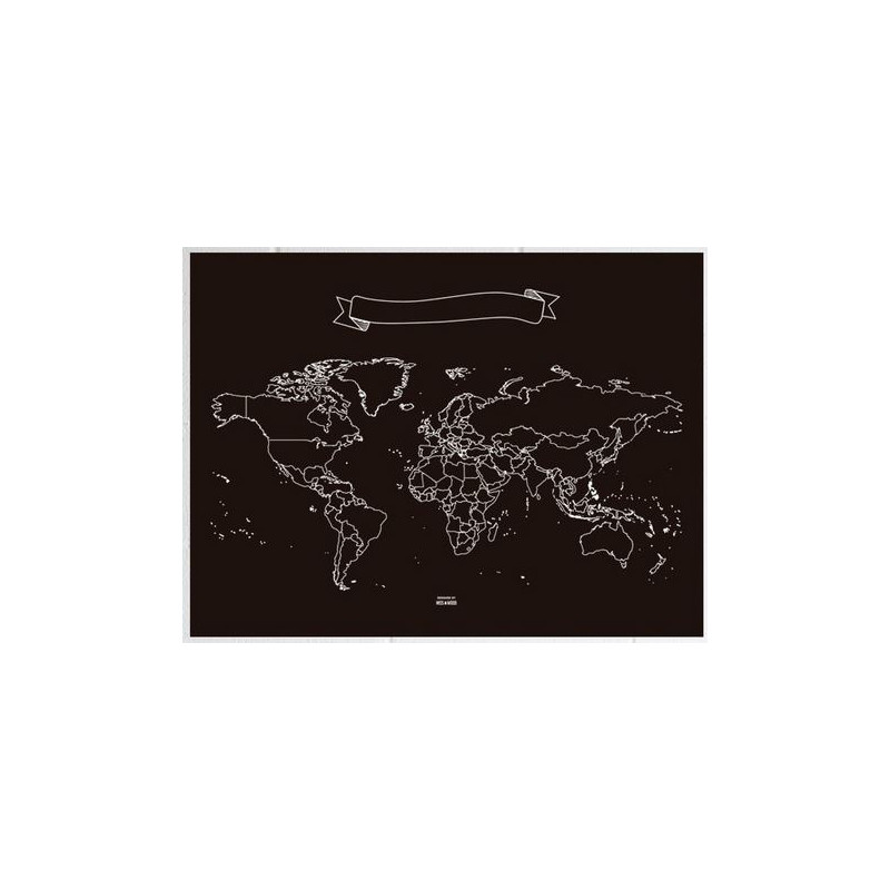 Miss Wood Mapa mundial Chalkboard XL