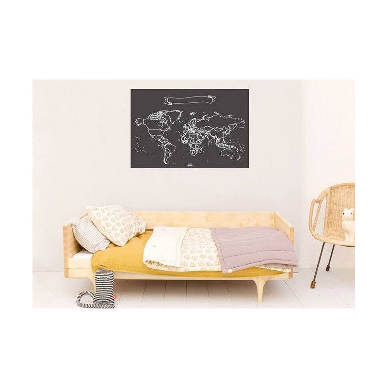 Miss Wood Mapa mundial Chalkboard XL