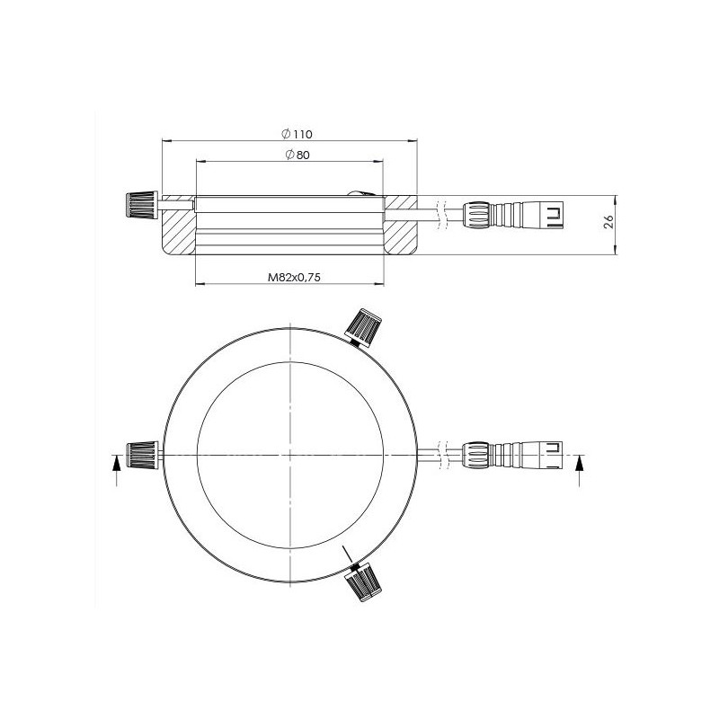 StarLight Opto-Electronics RL5-80 B, azul (470 nm), Ø 80mm