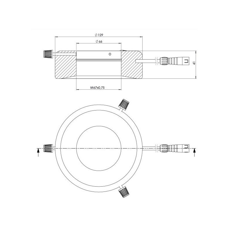 StarLight Opto-Electronics RL12-18s-S4 A,  segment., amber (590 nm), Ø 66mm