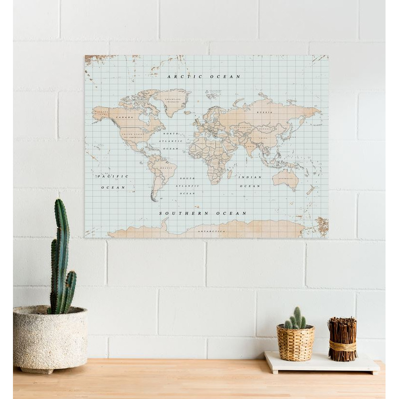 Miss Wood Mapa da Madeira Aguarela Vintage XL