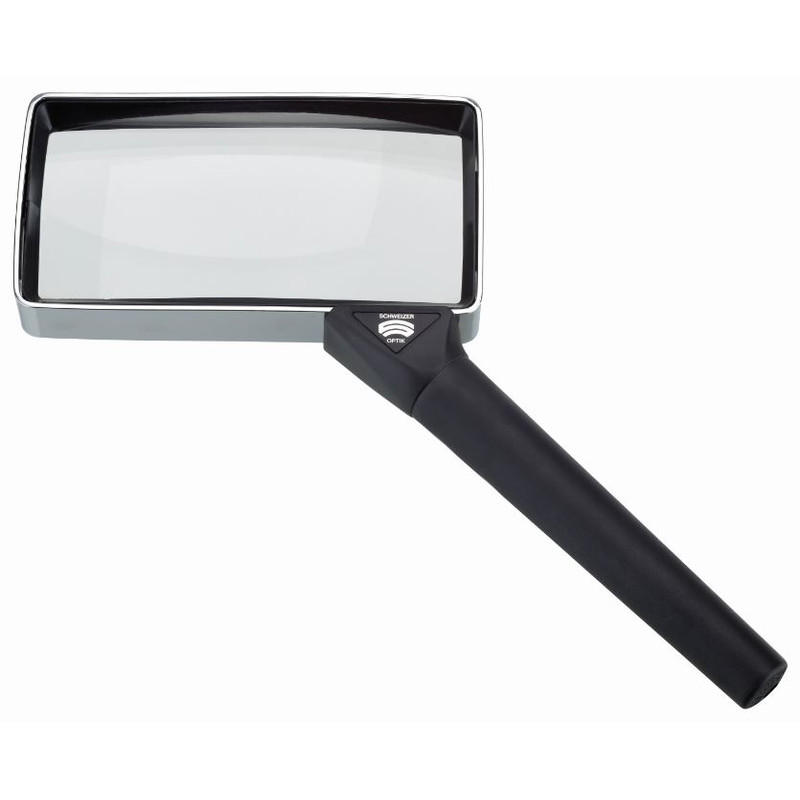 Schweizer Lupa de mão Basic-Line Classic, 4D/2x/100x50mm, biconvexa