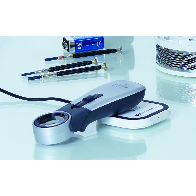 Schweizer Lupa Tech-Line indução, 6500K, 2x, 4x, Ø70, Ø20mm, bifocal