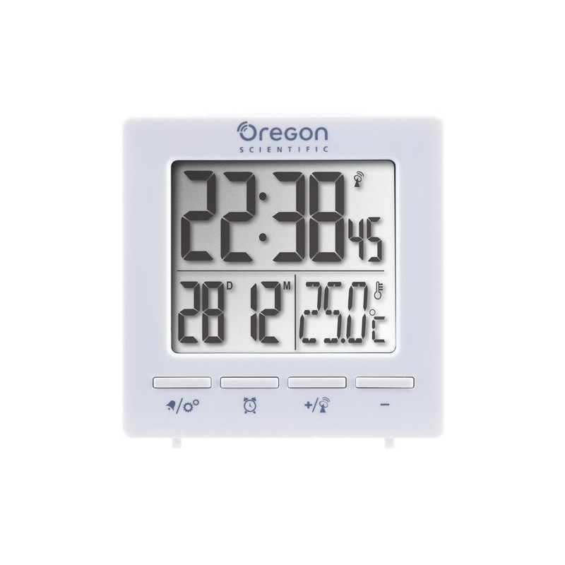 Oregon Scientific Estação meteorológica Rádio-despertador com indicação da temperatura ambiente branco