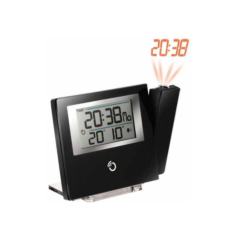 Oregon Scientific Relógio Ultra slim projection Clock black with red time display