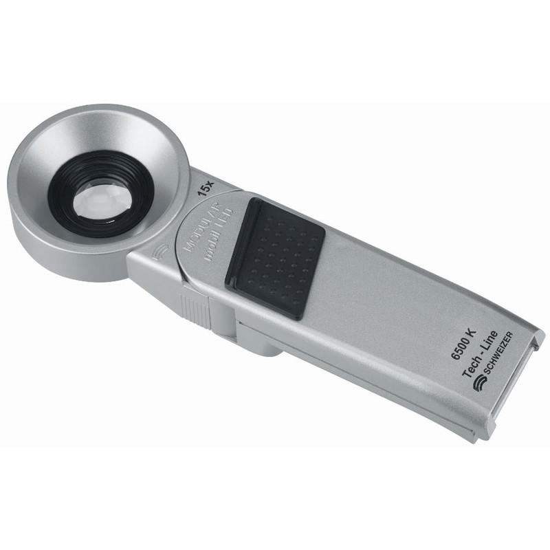 Schweizer Lupa Tech-Line Modular 15x/Ø22,8mm, aplanática, 6500K