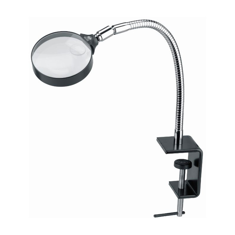 Schweizer Lupa de bancada Grampo de mesa, 2x/Ø120mm, biconvexa