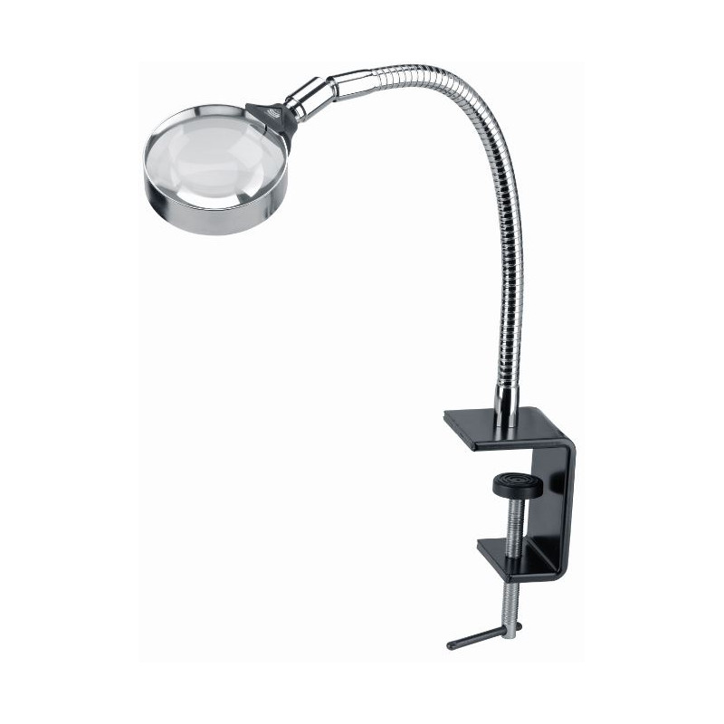 Schweizer Suporte de trabalho, lupa, pinça de mesa, 3x/Ø75mm, biconvexa