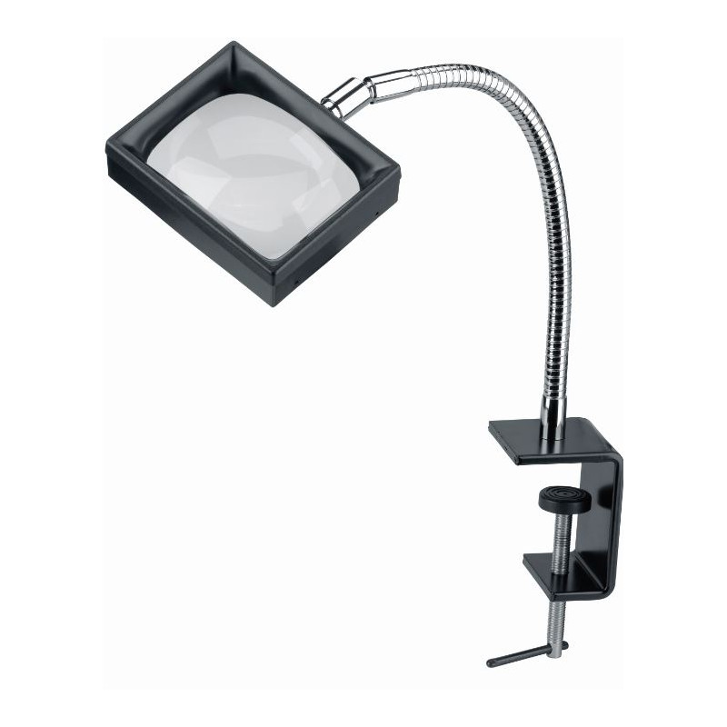 Schweizer Lupa Lente de ampliação de bancada, grampo de mesa em Plástico, 3x/100x75mm, asférica