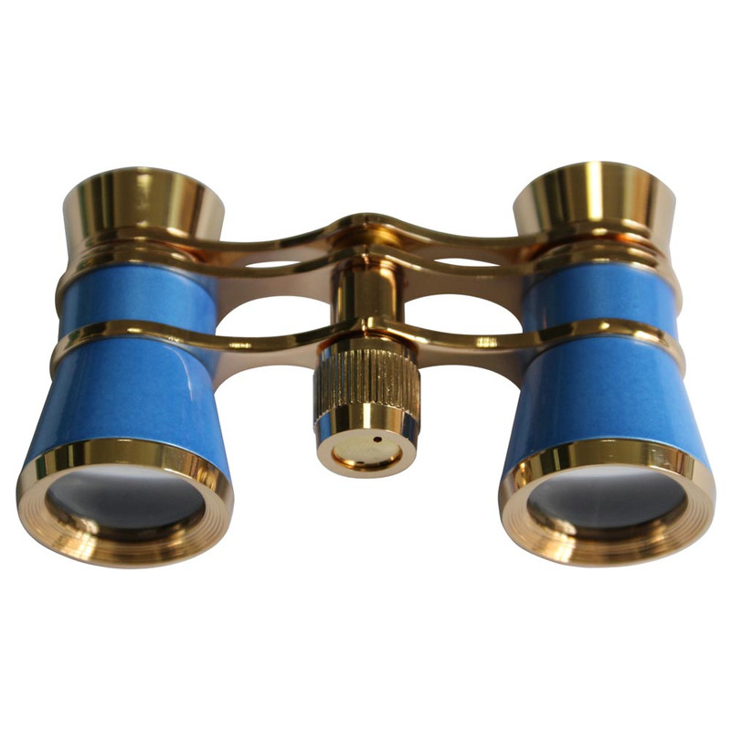 Levenhuk Óculos de ópera Broadway azuis de 3x25, com lâmpada e corrente LED