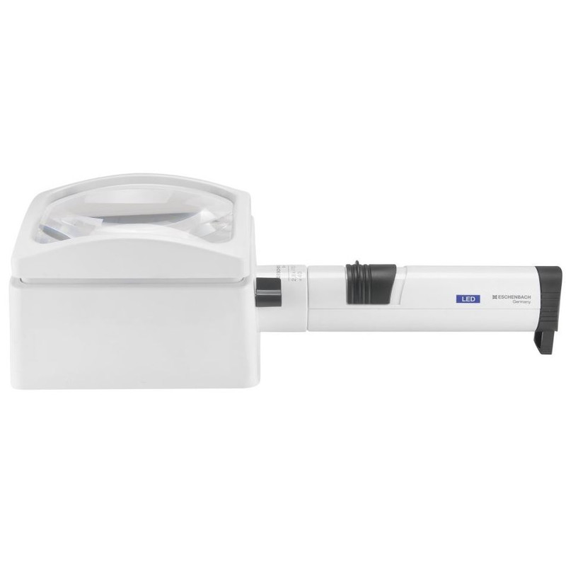 Eschenbach Lupa com iluminação LED, sistema varioPLUS, 100x75mm, 2,8X