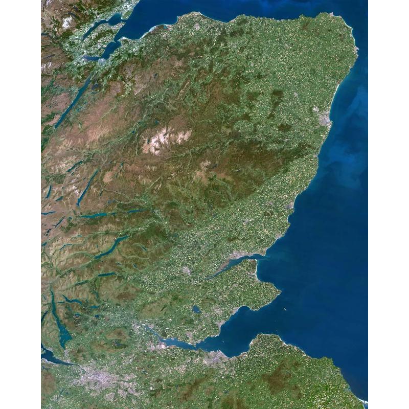 Planet Observer Mapa regional Região Grampian Mountains