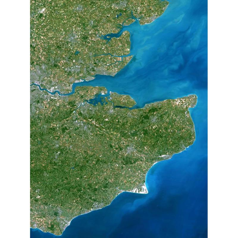Planet Observer Mapa regional Região Kent & Thames Estuary