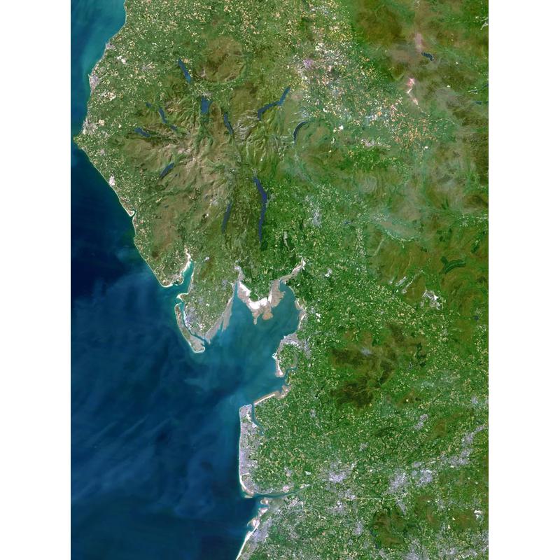 Planet Observer Mapa regional Região Lake District & Lancashire