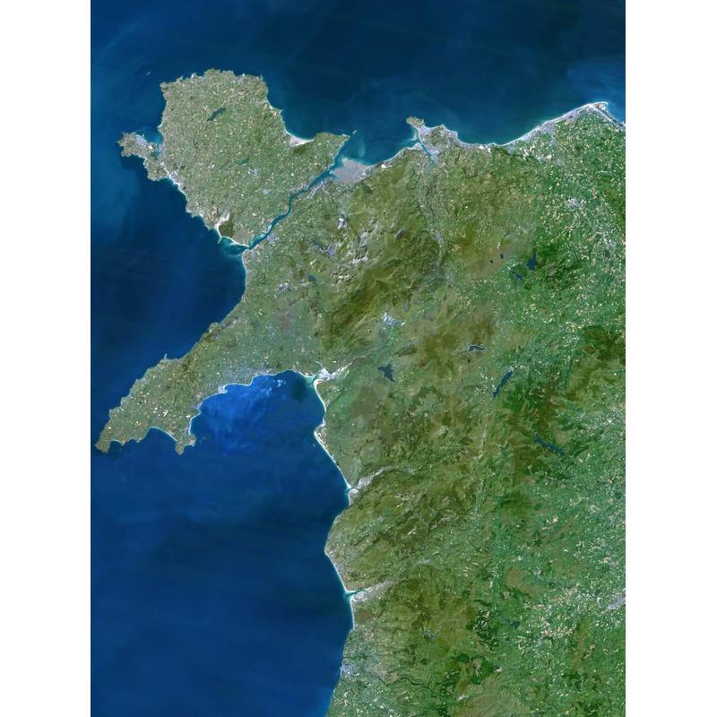 Planet Observer Mapa regional Região North West Wales