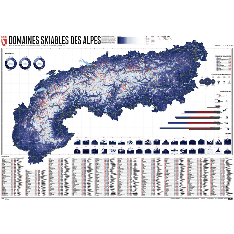 Marmota Maps Mapa alpino 630 áreas de esqui (Francês)