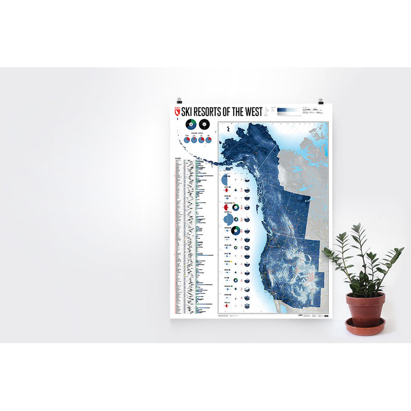 Marmota Maps Mapa regional Ski Resorts of the West