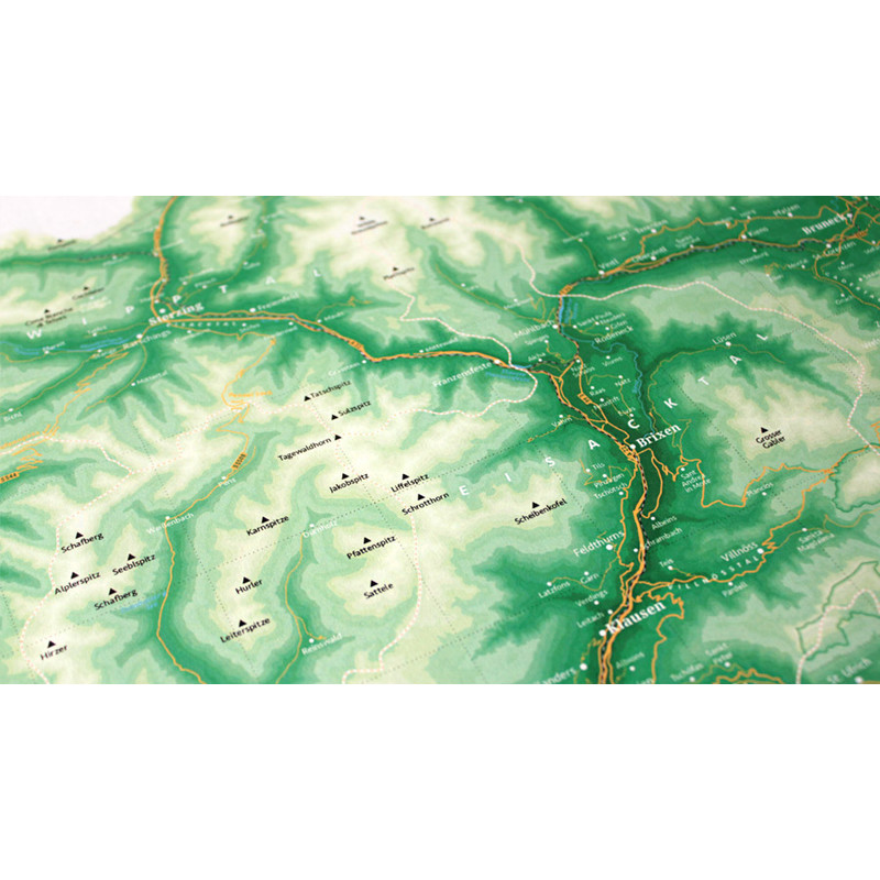 Marmota Maps Mapa regional O verde das montanhas do Tirol do Sul
