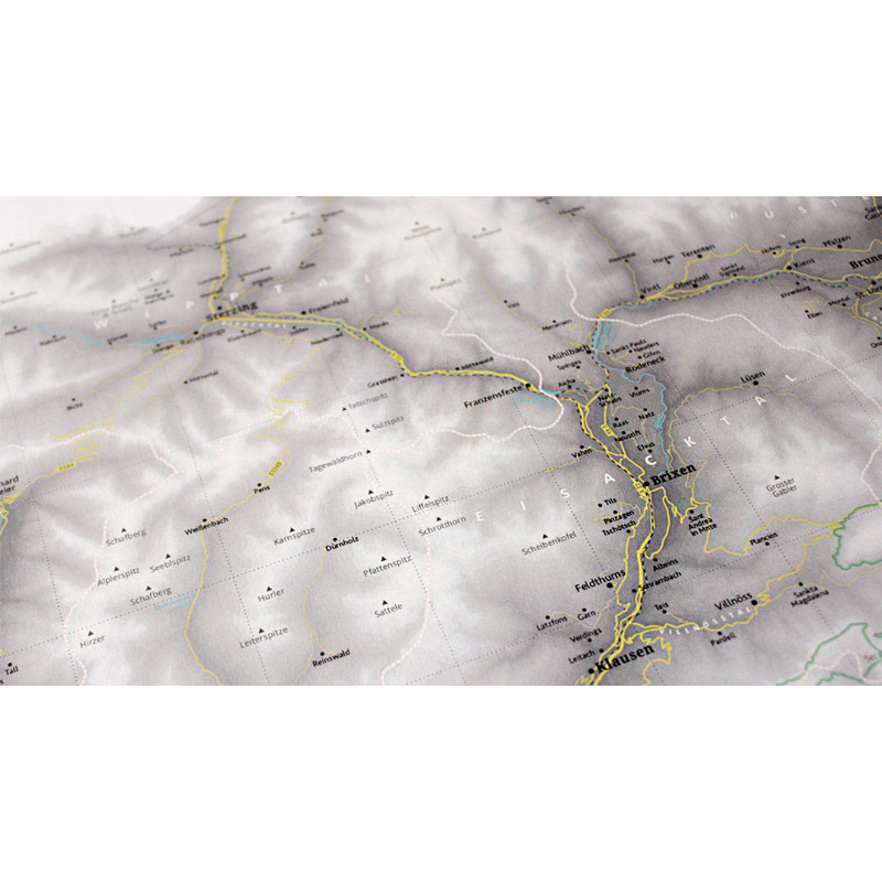 Marmota Maps Mapa do Tirol do Sul em cinzento