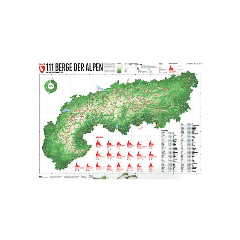 Marmota Maps Mapa alpino 111 montanhas e 20 percursos pedestres