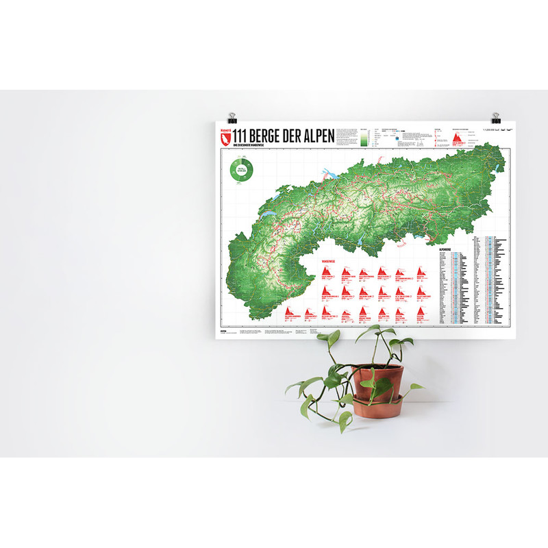 Marmota Maps Mapa alpino 111 montanhas e 20 percursos pedestres