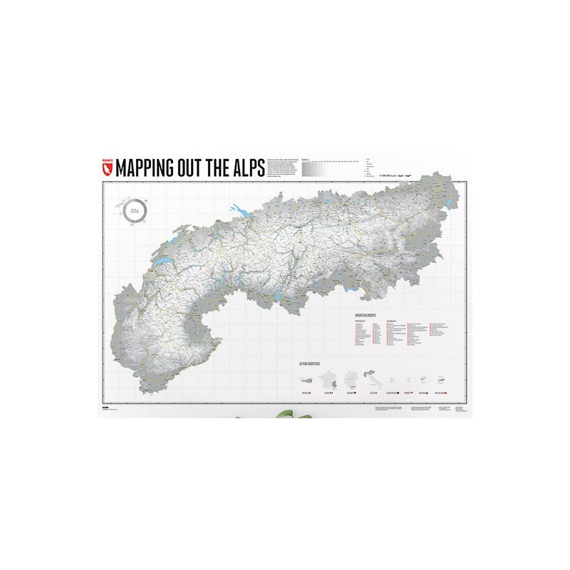 Marmota Maps Mapa regional Mapear os Alpes (Inglês)
