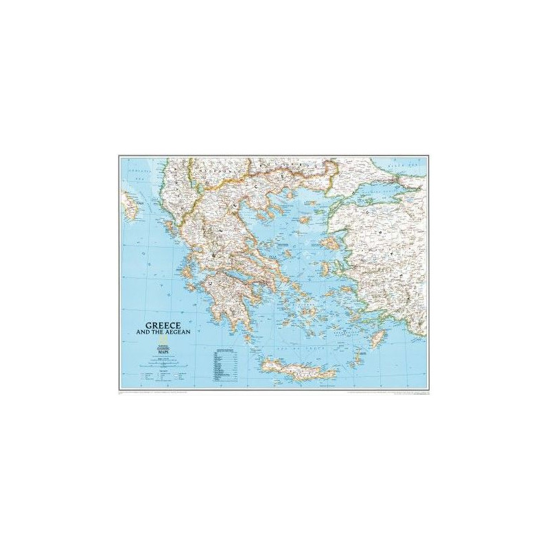 National Geographic Mapa Grécia laminado