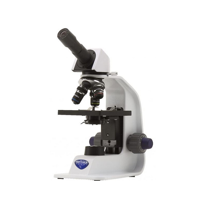 Optika Microscópio B-151R-PL, mono, DIN, plan, akku,40x-400x, LED 1W