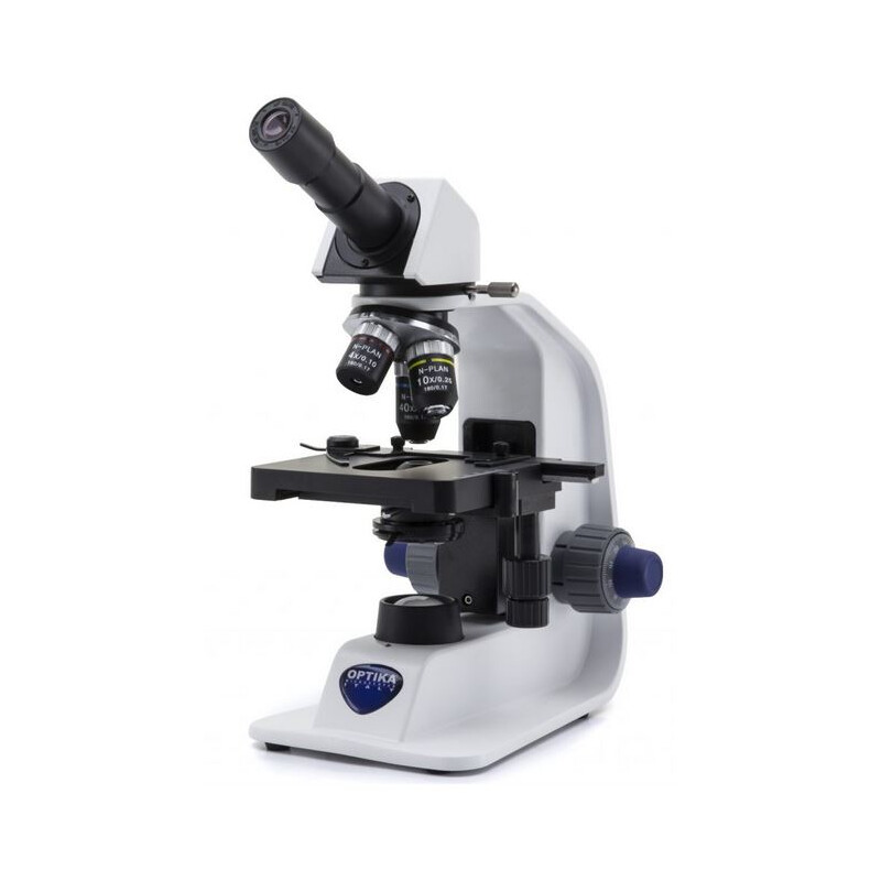 Optika Microscópio B-153R-PL, plano, mono, bateria recarregável, 40x-600x
